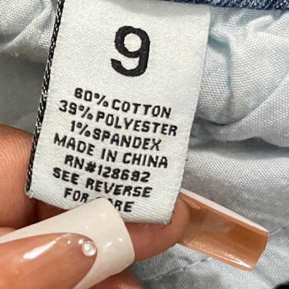 Madden NYC Womens Jeans Size 9 Blue Flare Leg Patchwork Frayed High Rise Denim - Picture 8 of 10